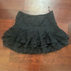 Vintage Blunauta Silk Ruffle Mini Skirt
